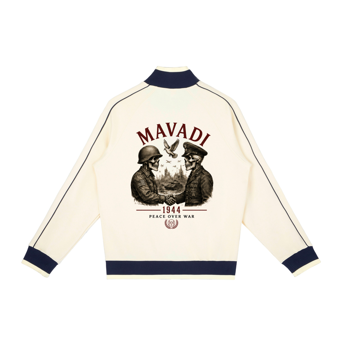 MAVADI 1944 Collection Peace Over War Light Zip Track Jacket