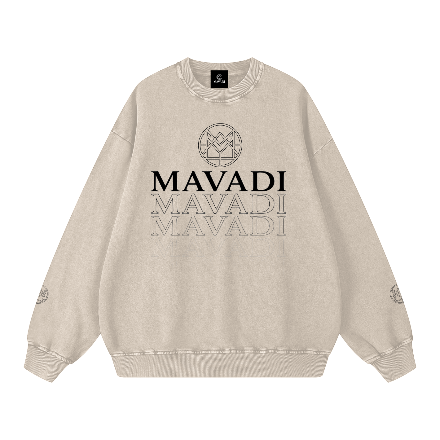 MAVADI Essentials Echo Stack Snow Wash Sweatshirt