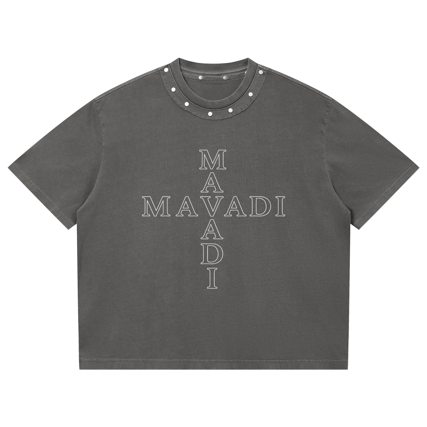 MAVADI Essentials Axis Studded Box Tee