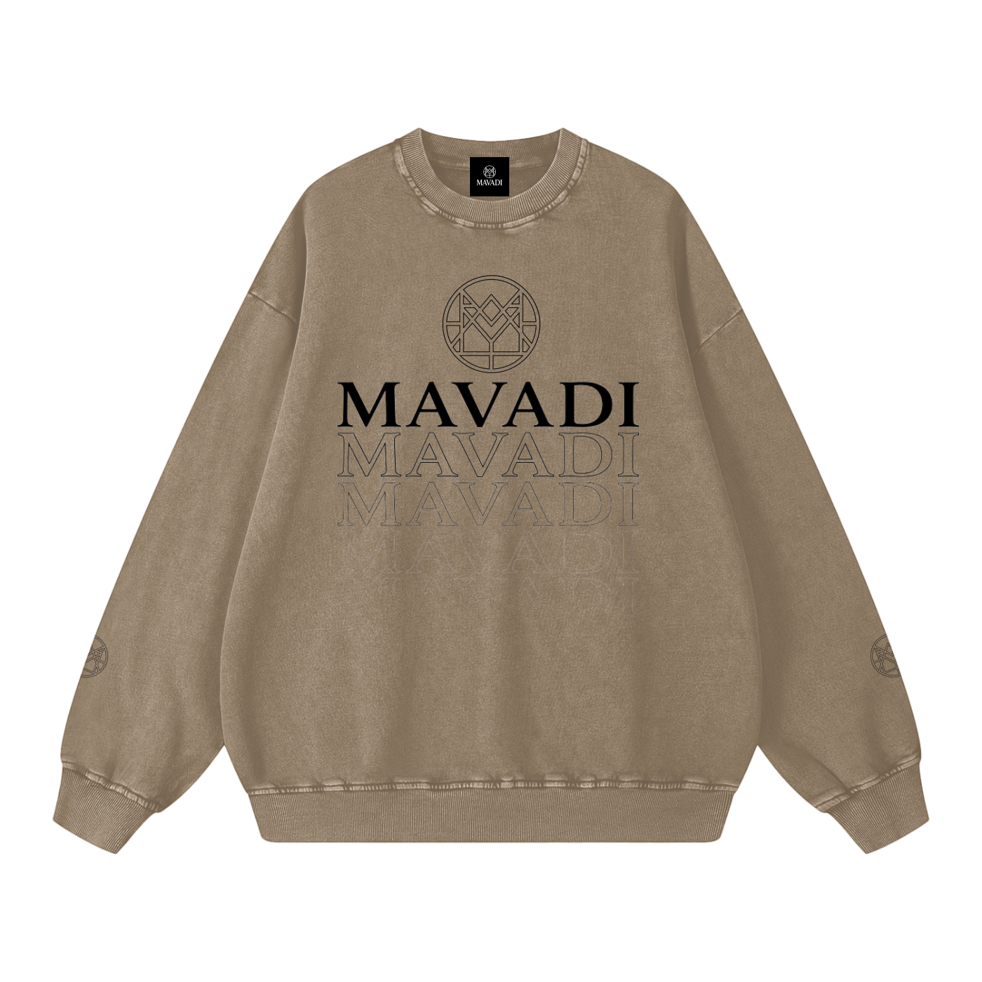 MAVADI Essentials Echo Stack Snow Wash Sweatshirt